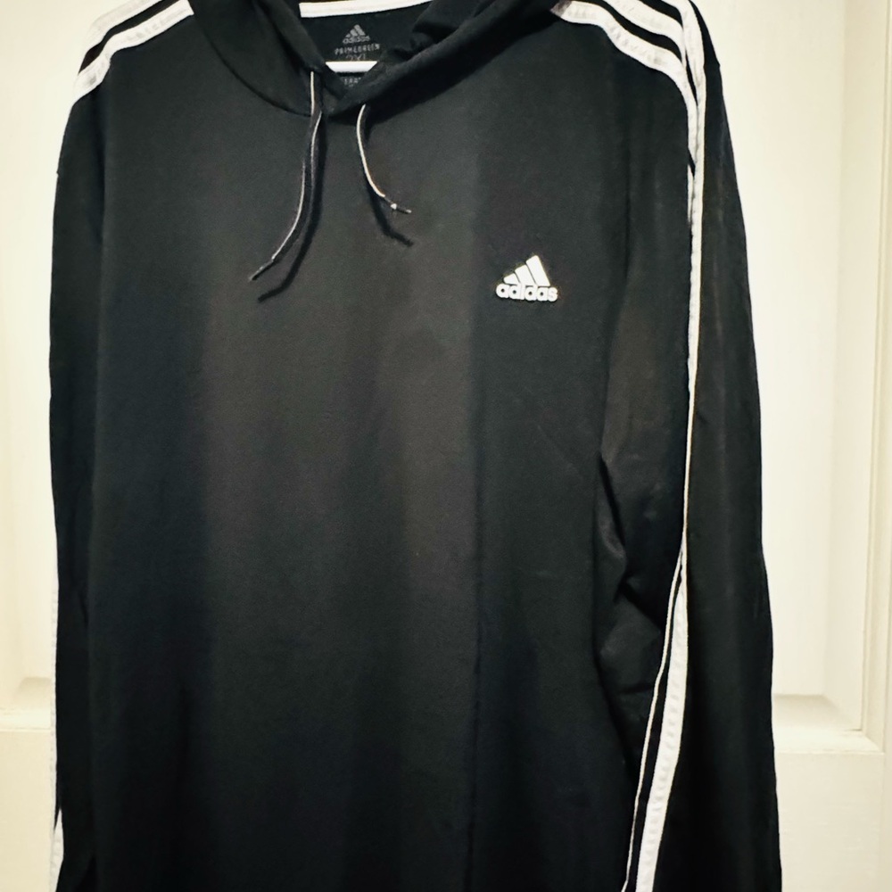 Adidas Black and White Men's Hoodie